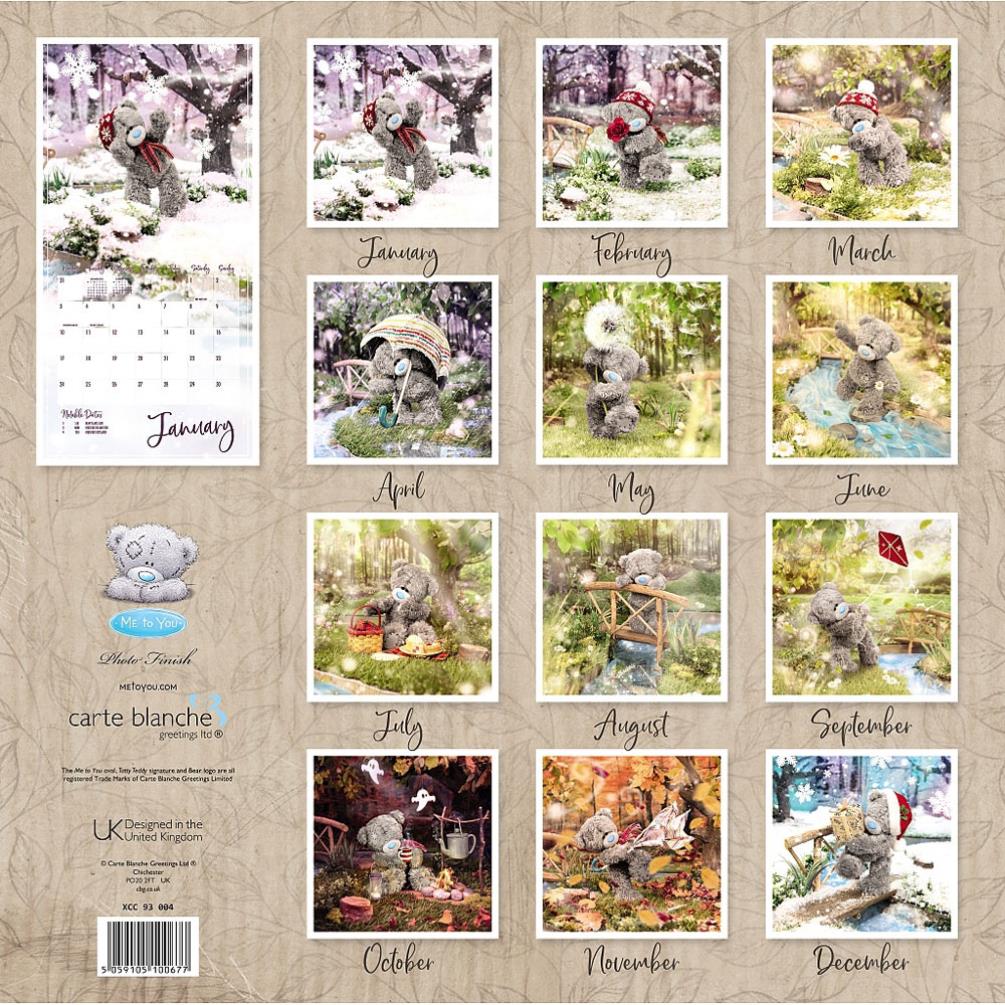 2022 Me to You Bear Photo Finish Square Calendar Extra Image 2